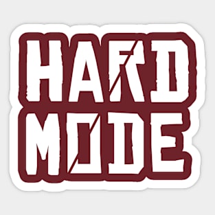 Hard Mode Logo White Sticker